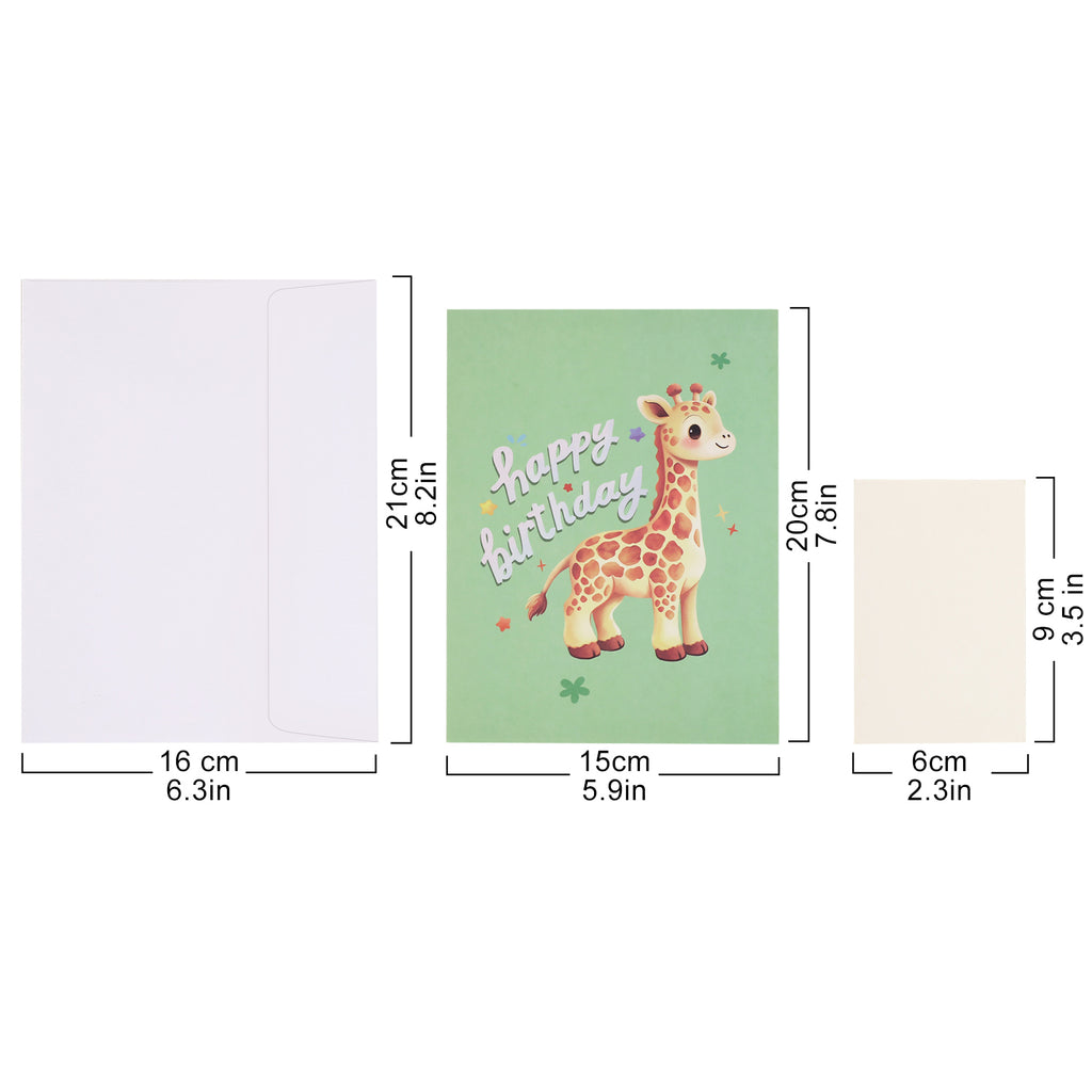 Giraffe Birthday Pop Up Card