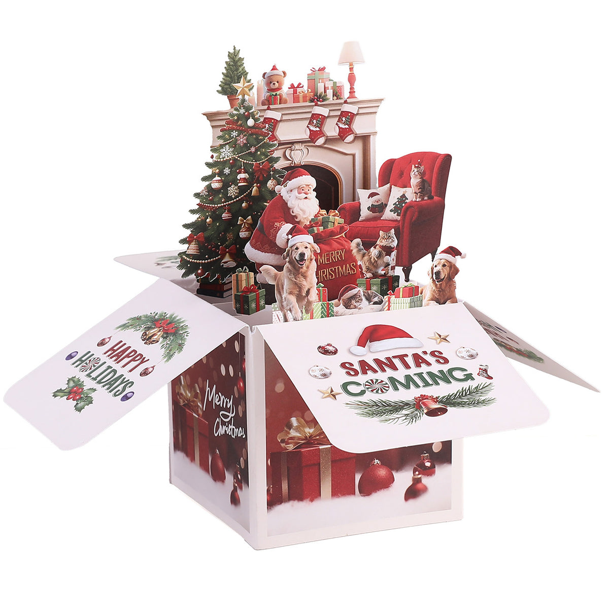 Santa's Coming Christmas Pop-Up Card