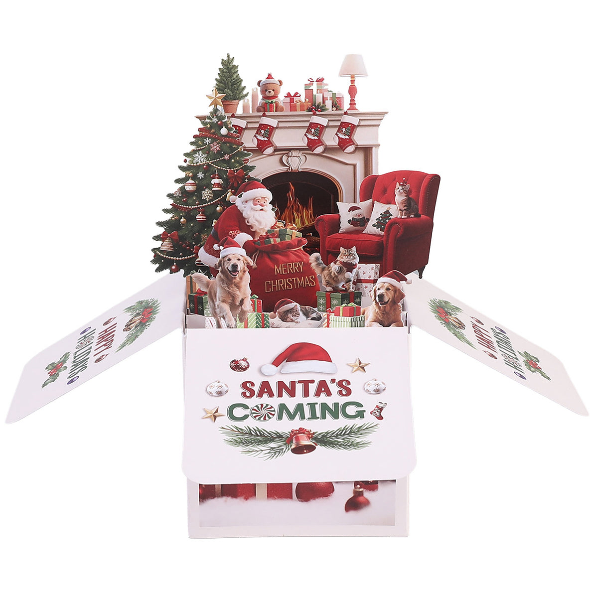 Santa's Coming Christmas Pop-Up Card
