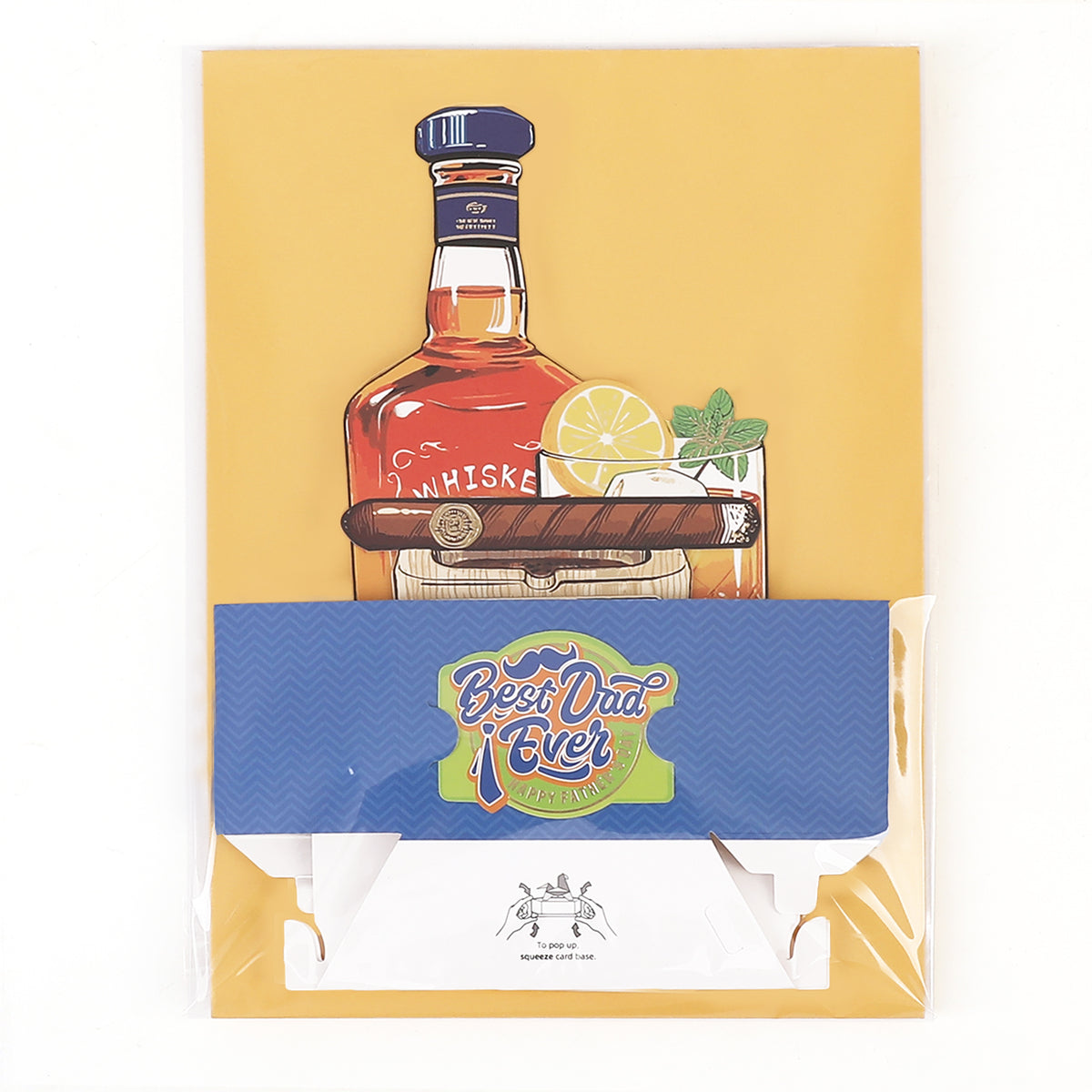 Best Dad Ever Whiskey Pop-Up Card