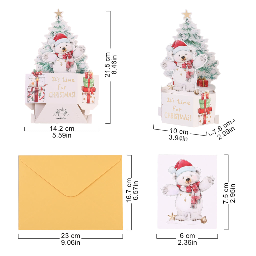 Polar Bear Christmas Pop-Up Card