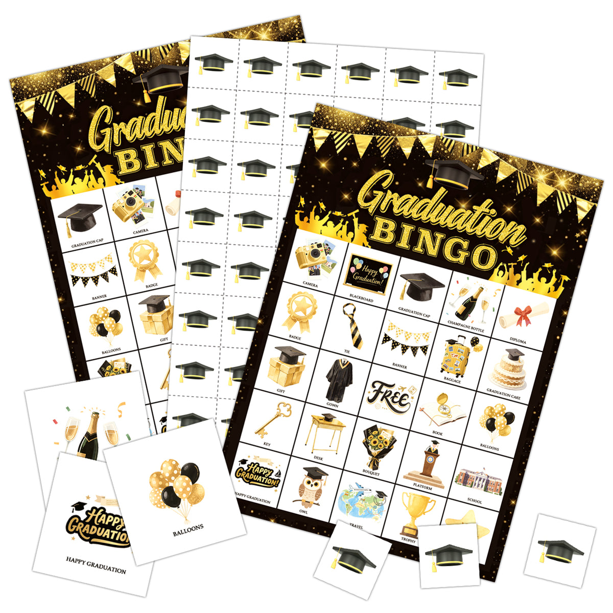 Graduation Bingo Game Card Set