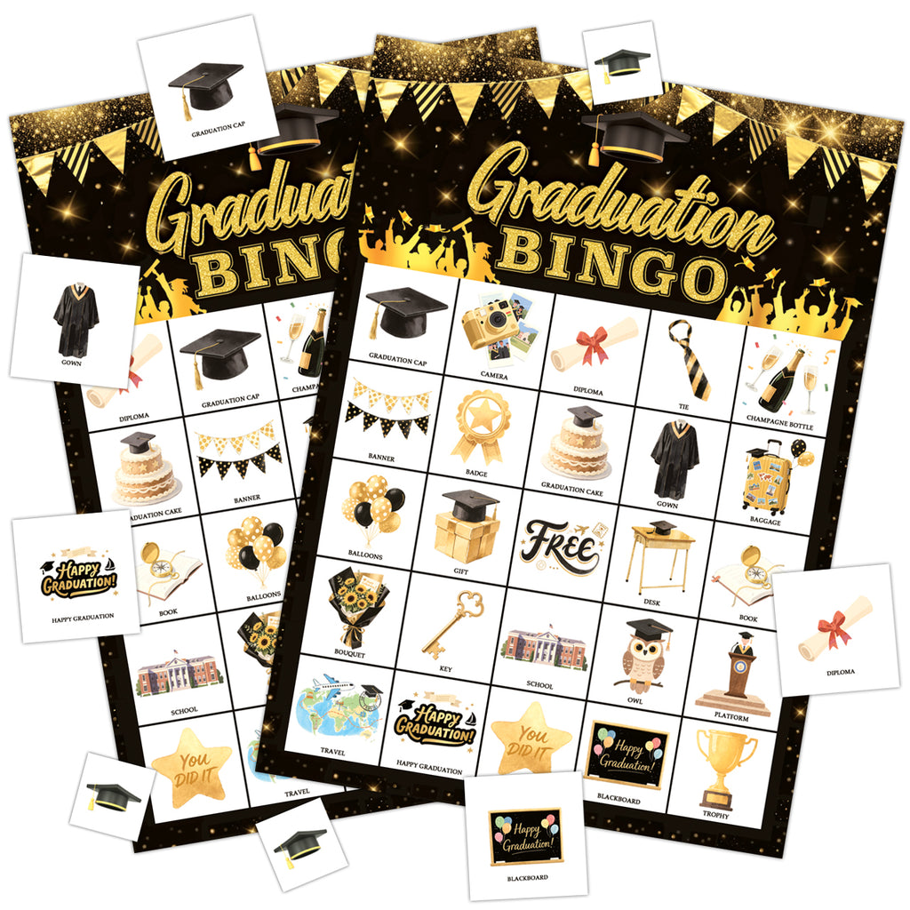 Graduation Bingo Game Card Set
