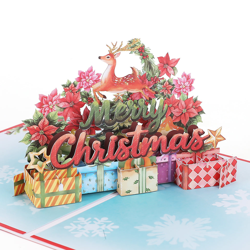 Christmas Reindeer Pop up Card
