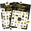 New Year Bingo Game Cards Set