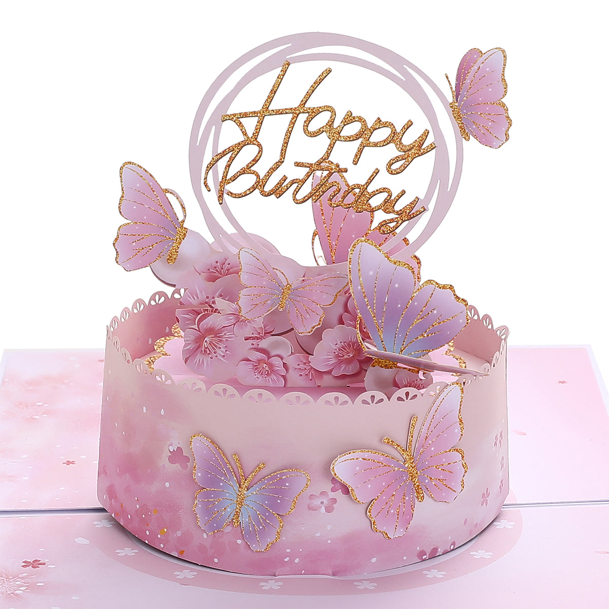 Butterfly Birthday Cake Pop-Up Card