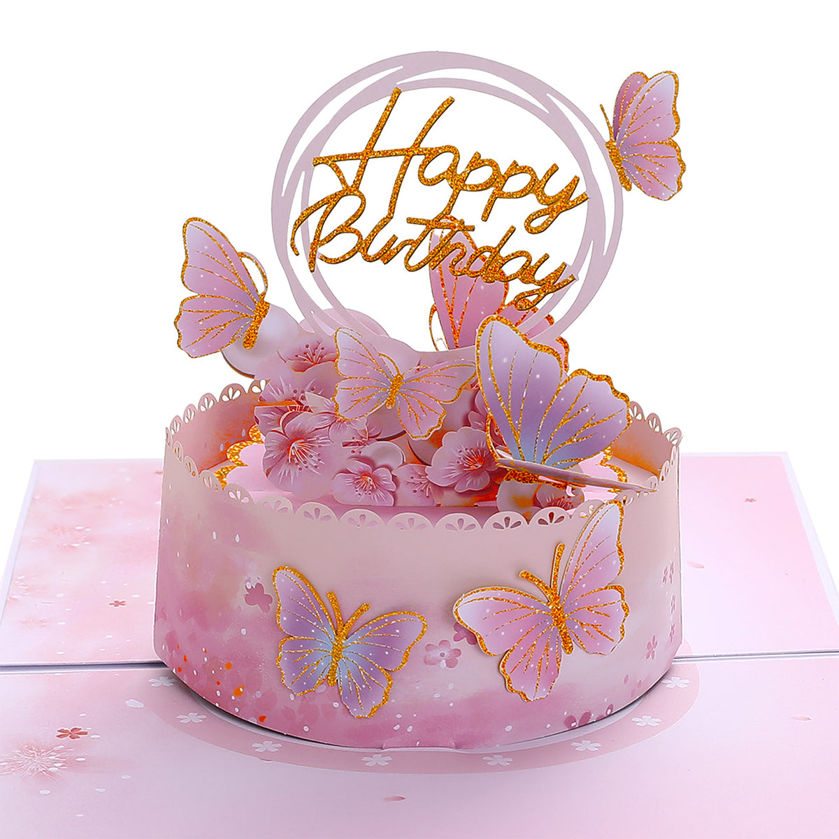 Butterfly Birthday Cake Pop-Up Card