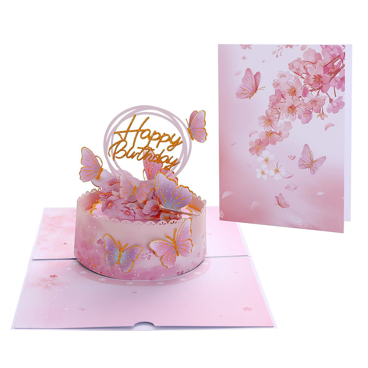 Butterfly Birthday Cake Pop-Up Card