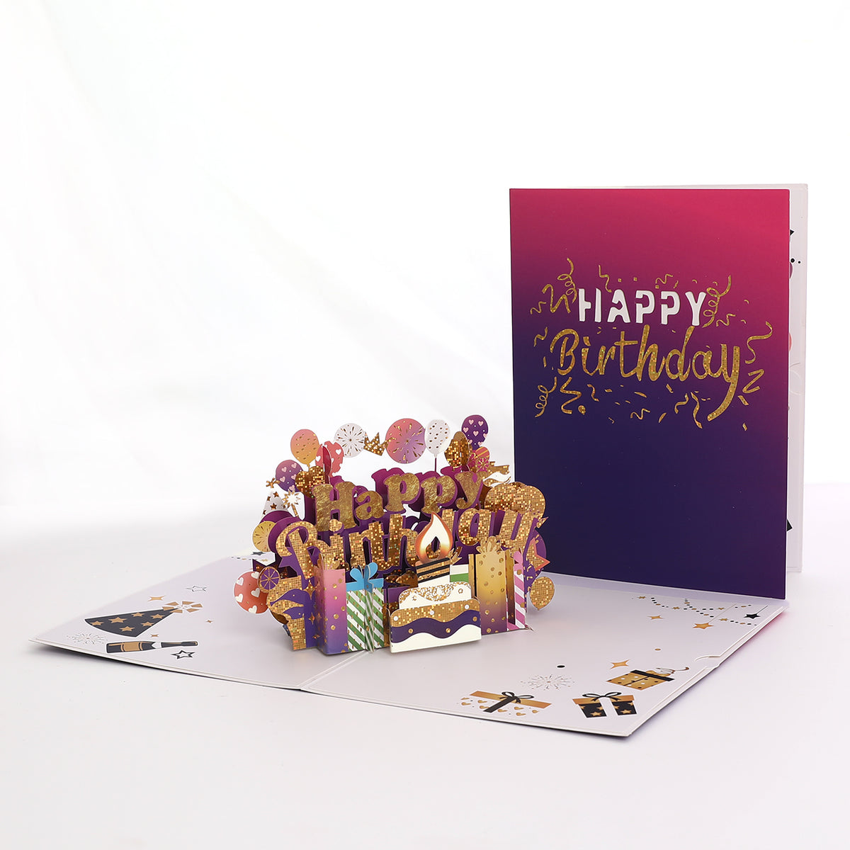 Birthday Cake & Balloon Pop-Up Card