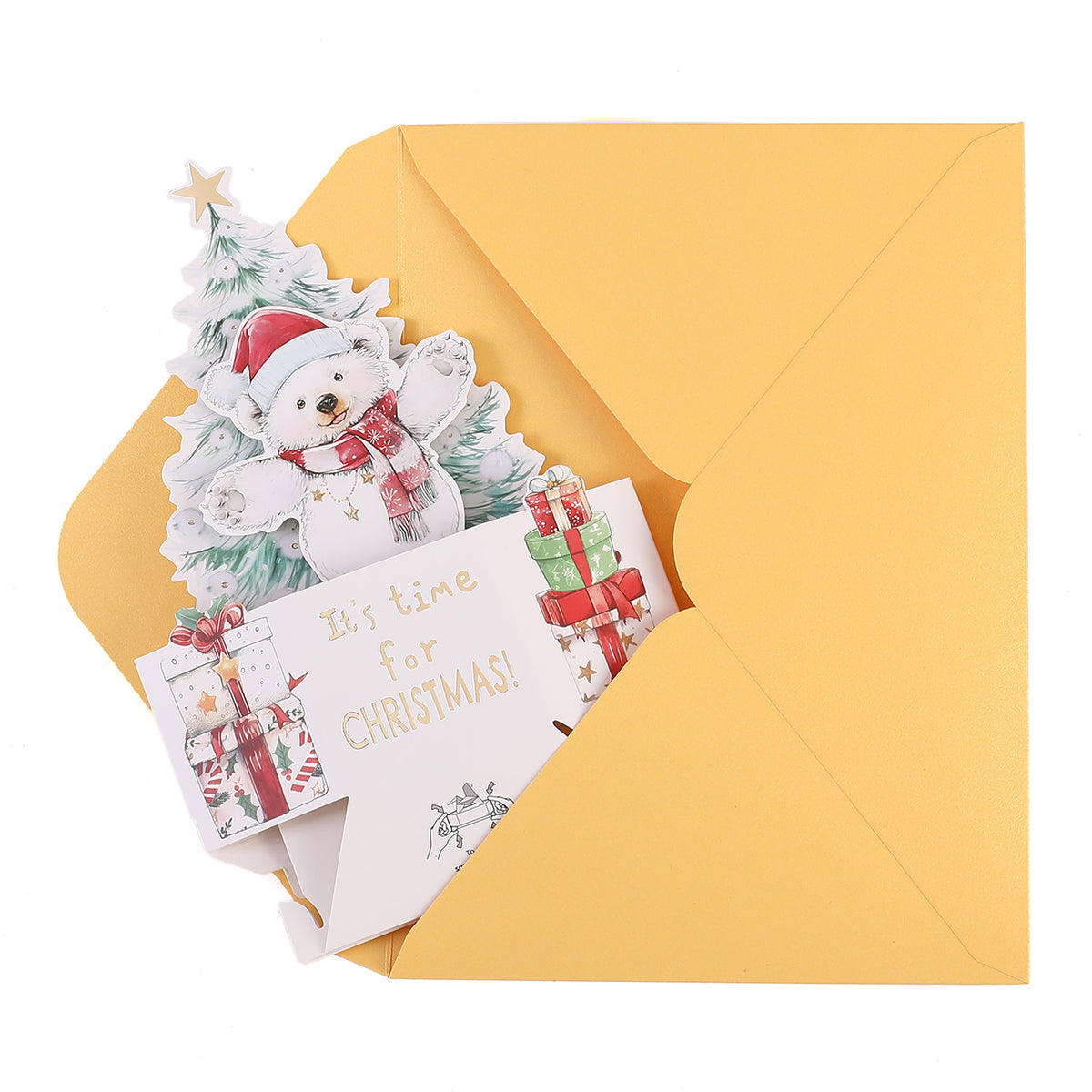 Polar Bear Christmas Pop-Up Card