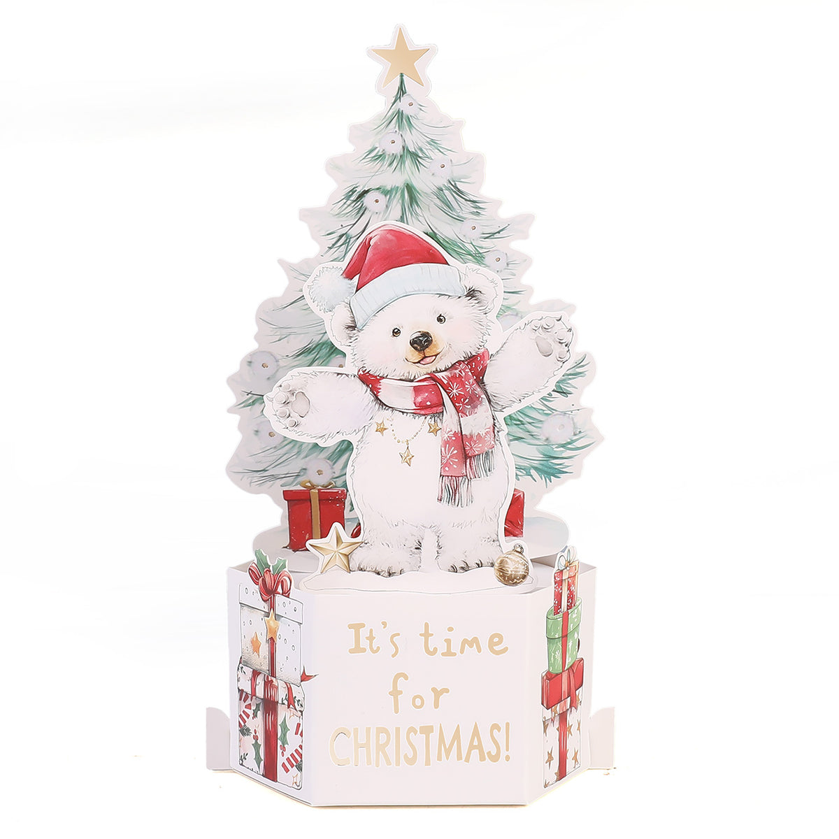 Polar Bear Christmas Pop-Up Card