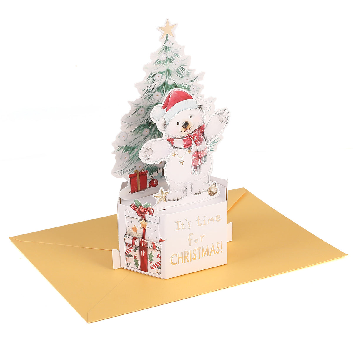 Polar Bear Christmas Pop-Up Card