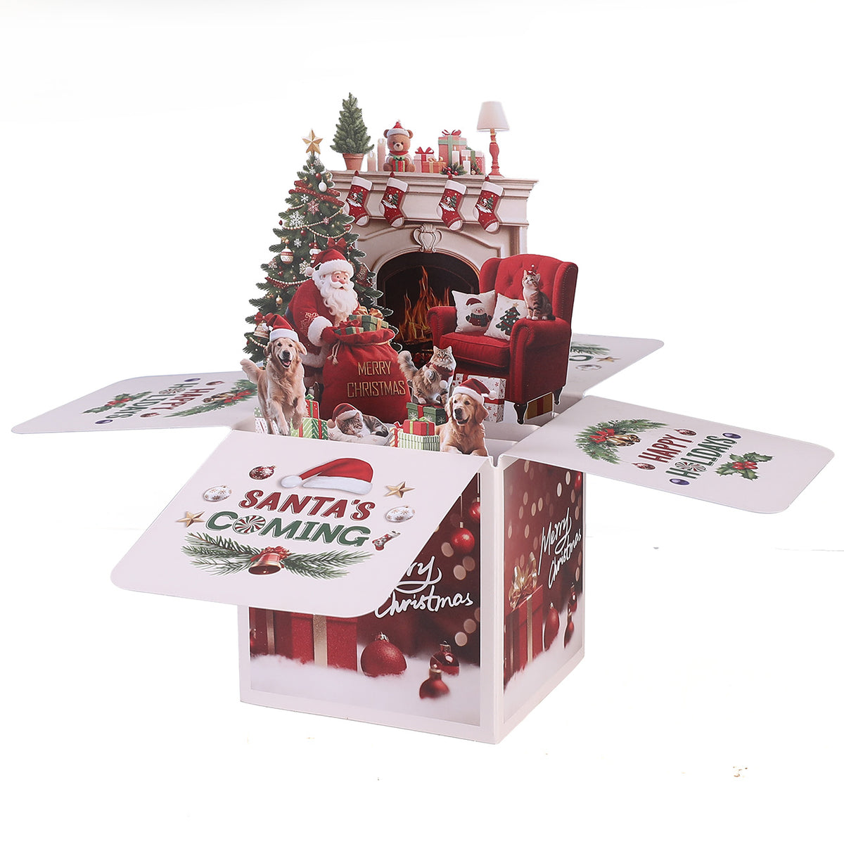 Santa's Coming Christmas Pop-Up Card