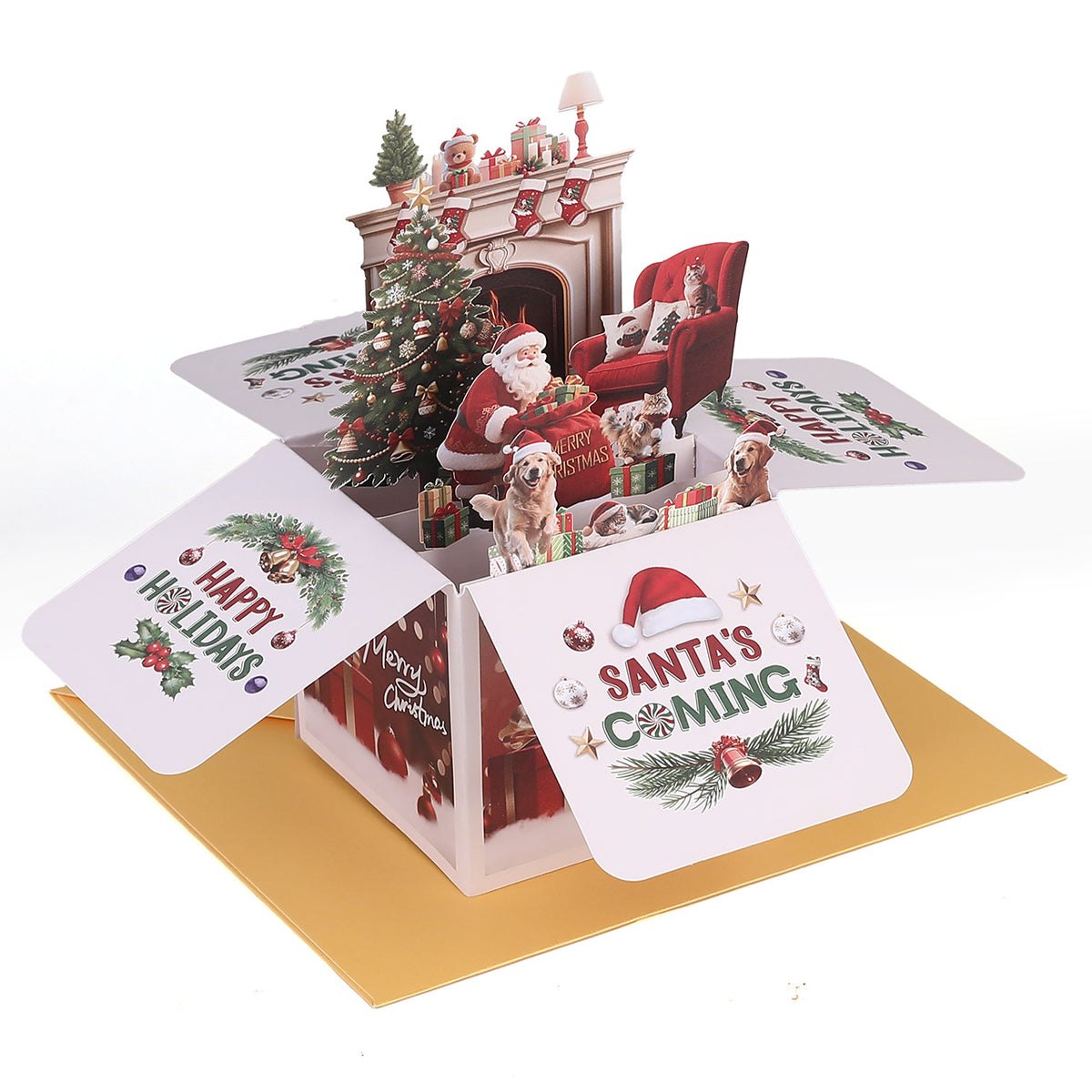 Santa's Coming Christmas Pop-Up Card