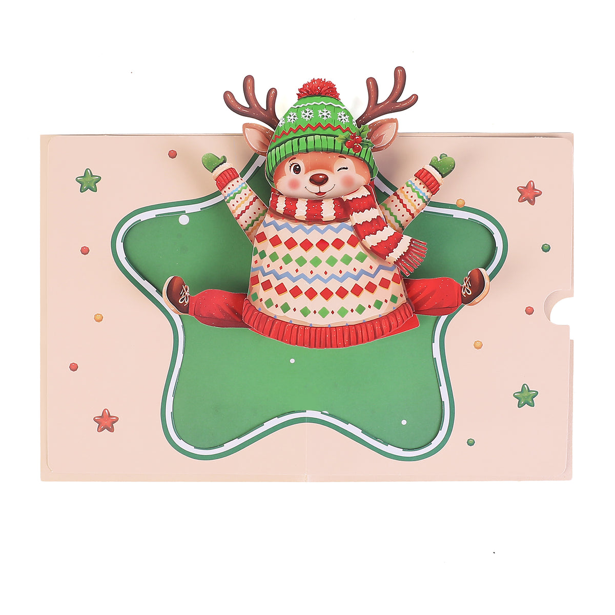 Cute Reindeer Pop up Card