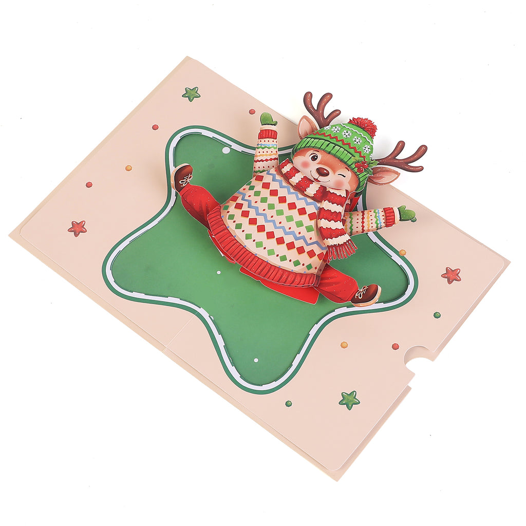 Cute Reindeer Pop up Card