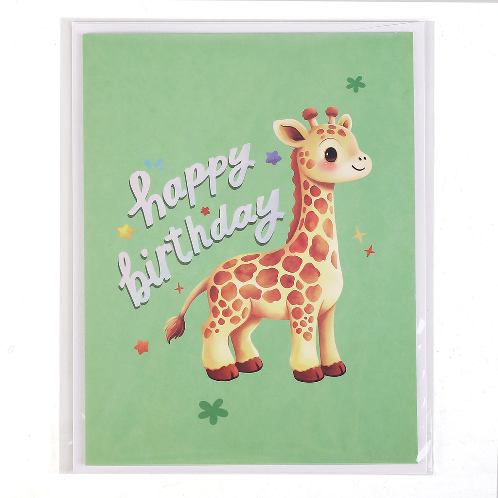 Giraffe Birthday Pop Up Card