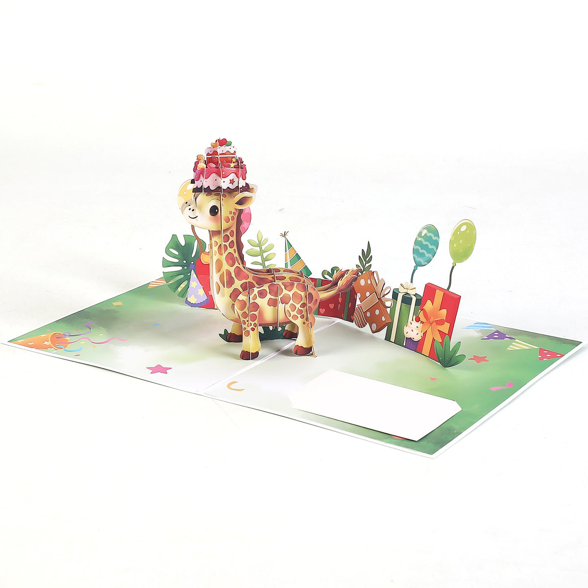 Giraffe Birthday Pop Up Card