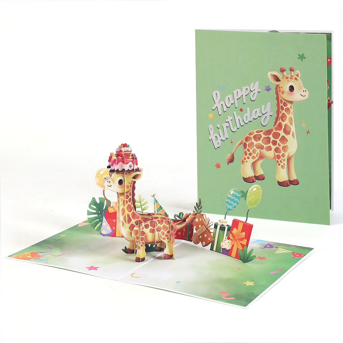 Giraffe Birthday Pop Up Card