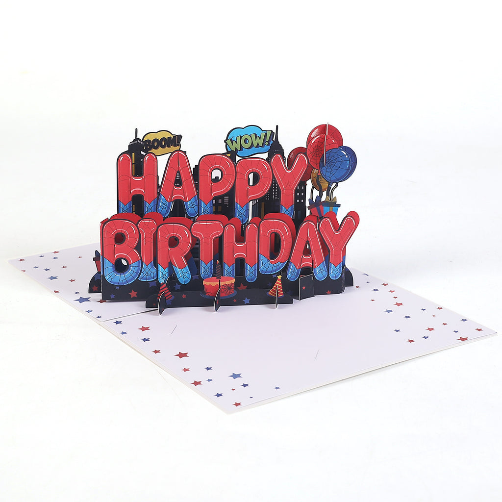 Superhero 3D Pop-Up Birthday Card