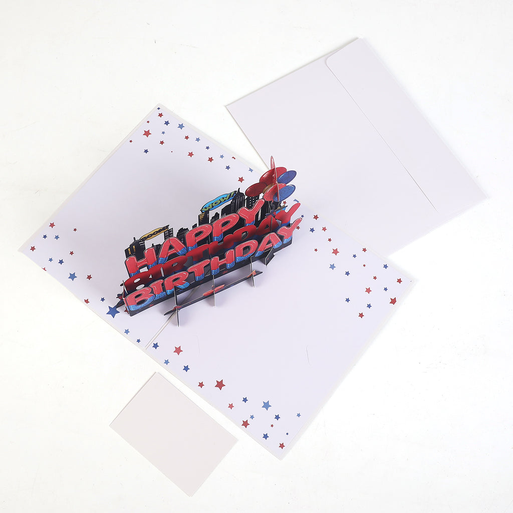Superhero 3D Pop-Up Birthday Card