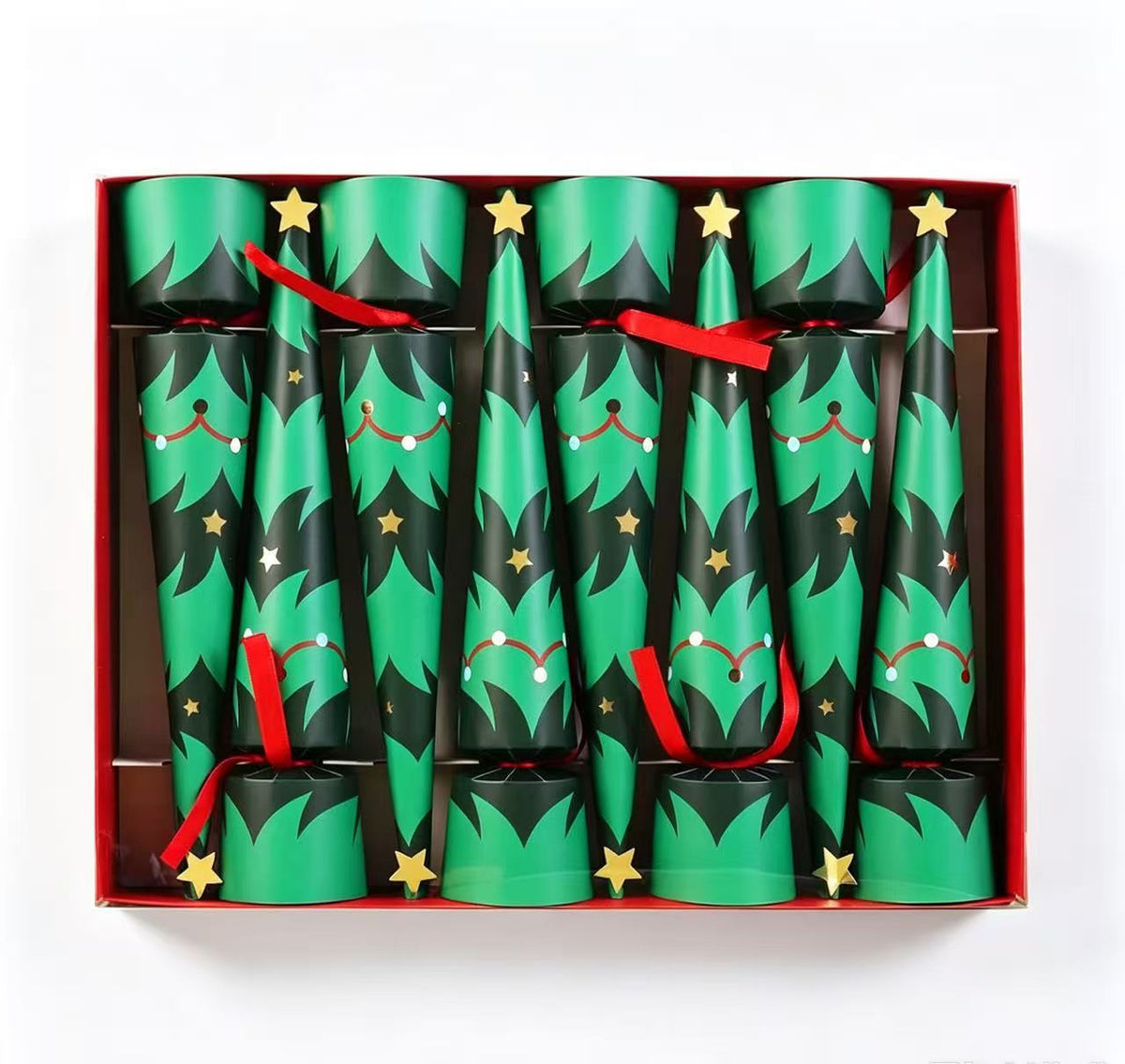 Christmas Tree Crackers – Set of 8