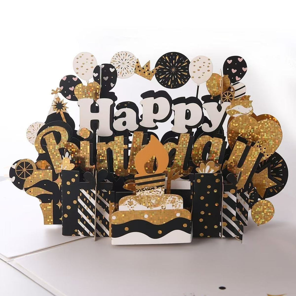 Birthday Cake & Balloon Pop Up Card